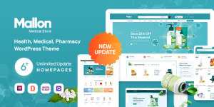 Mallon is a premium medical store Elementor WooCommerce WordPress theme that is created to fit any medical