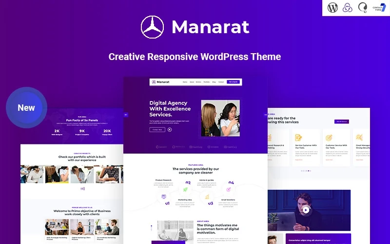 Manarat - Creative Responsive WordPress Theme. every company needs to have a website. For businesses that want to save on the web development process