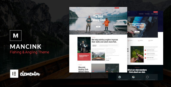 Mancink is a Responsive Fishing  Angling Club WordPress Theme with clean