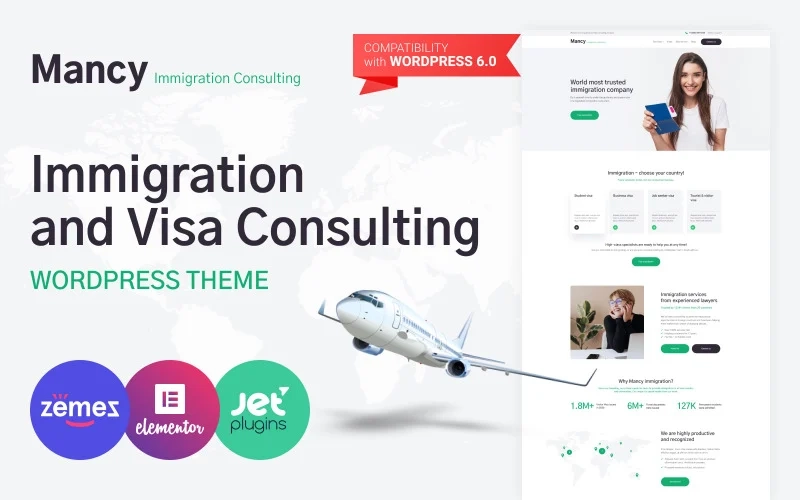 What are people looking for on an immigration consultant website? Someone who will help them to get through complicated laws and paperwork. Someone who will make it as easy as possible for them to move to another country. That is why we created the immigration consulting WordPress theme