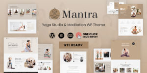 Mantra is a WordPress theme for yoga and spiritual wellness. Create websites for yoga trainers