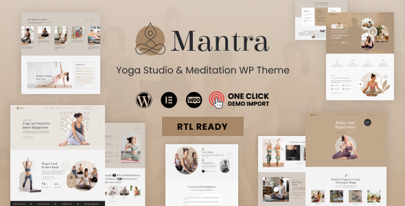 Mantra is a WordPress theme for yoga and spiritual wellness. Create websites for yoga trainers