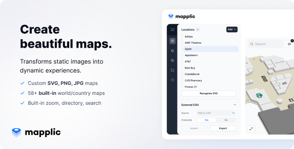 Mapplic - Custom Interactive Map jQuery Plugin Meet your new go-to tool for creating engaging