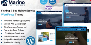 Discover Marino - Fishing  Sea Hobby WordPress Theme