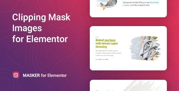 Transform your website with Masker – Clipping Mask for Elementor! This user-friendly widget offers 30+ preset masks