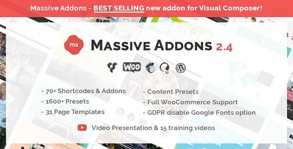 Unlock limitless design potential with Massive Addons for WPBakery! Featuring 1700+ presets and 70+ shortcodes