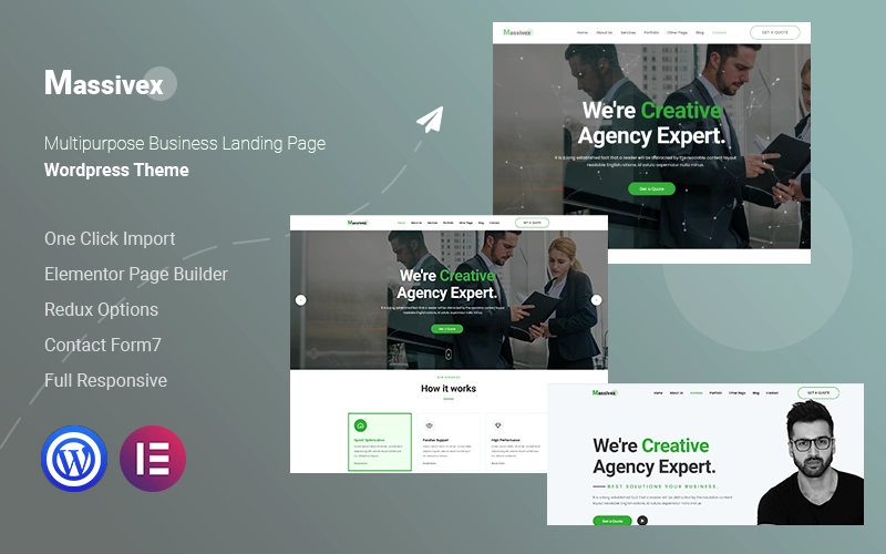 Massivex is a well coded and modern Multipurpose Business Landing Page WordPress Theme