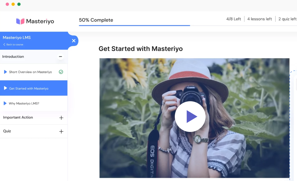 Masteriyo PRO empowers you to create and sell online courses effortlessly. With customizable templates