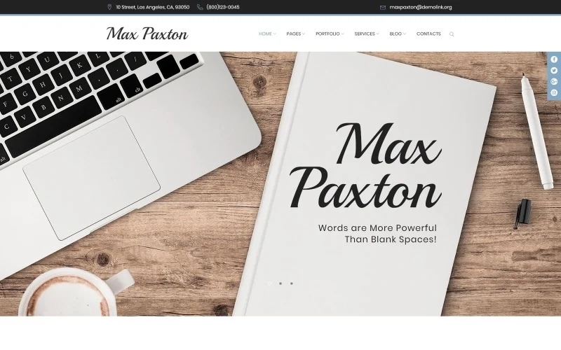 This Personal Profile Page WordPress Theme comes with Parallax scrolling