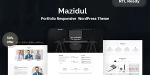 Mazidul is a great personal Responsive WordPress Theme. the is a clean and creative personal WordPress theme. the theme is SEO friendly and 100% responsive to all media decisive. such as desktop