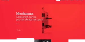 Mechanna is a responsive Locksmith WordPress Theme with a masculine look powered by the abundance of red elements