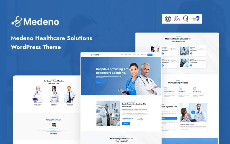 Medeno is a healthcare solution WordPress theme. Medeno theme is a complete solution for Healthcare Providers