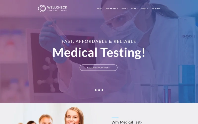 Need the best theme for taking your medical lab online? Try this fully responsive and fully editable MediCheck! Being truly crossbrowser compatible