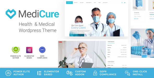 Medicure WordPress theme was created to offer a perfect solution for medical websites. It features functionality that was developed with health and medicine websites in thought