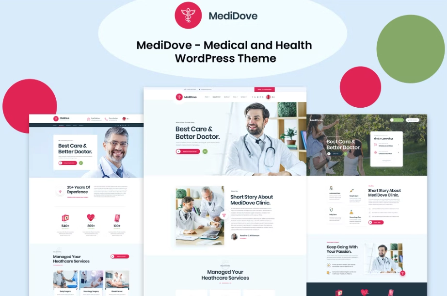 MediDove is a WP Theme specially made for Hospitals