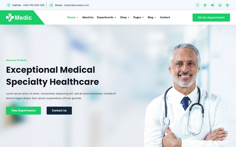 Medic is a WordPress theme that is based on hospitals