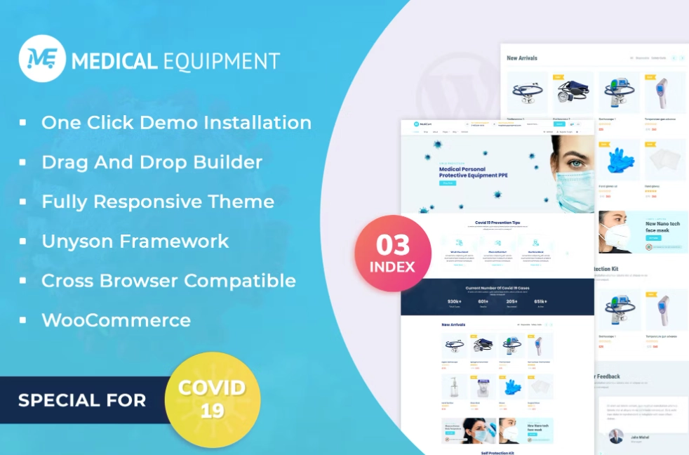 “Medical Equipment – eCommerce WordPress Theme is created by the professional WordPress theme creators