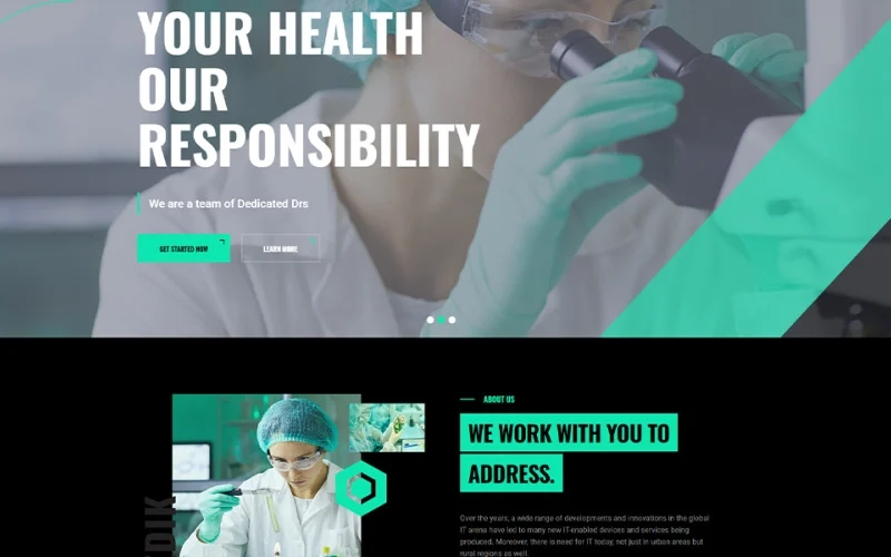 Medik is a Modern  Professional Medical Research Dark WordPress Theme which is perfectly suitable for bio lab