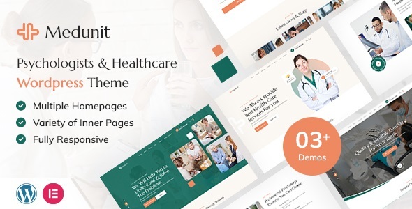 Give your healthcare site a professional makeover with MedUnit. Packed with features