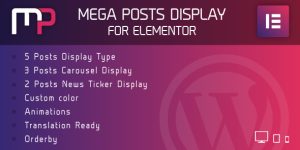 Unlock the power of Mega Posts Display for Elementor! Create stunning post layouts effortlessly with 5 display types