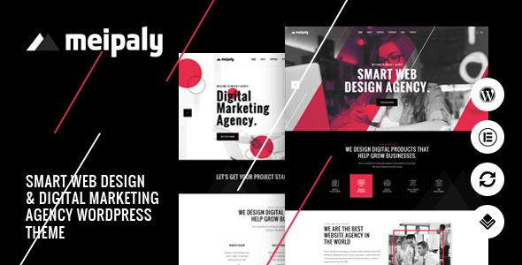 Meipaly is a powerful Digital Services Agency WordPress Responsive Theme. It is highly suitable theme for companies that offer Web Design