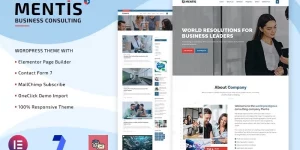 Mentis is a premium WordPress theme for business websites