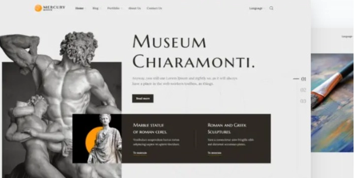 Create a modern museum or science society website with Mercury. Its versatile design and unlimited functionality will be also very useful for excursions guides and events managers.