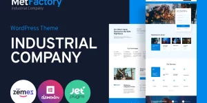 Meet the widest variety of features in the MetFactory WordPress theme! The industry company template is ready-to-use and has a bunch of neat and attractive blocks and sections. Use dynamic counter