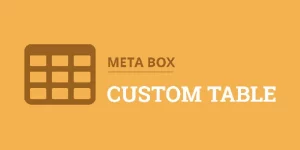 Save custom fields data to the custom table instead of the default metatables. Reduce database size and increase performance. You first need to install free MetaBox  plugin