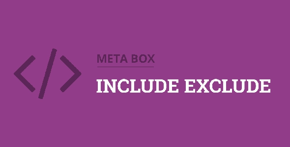 Meta Box Include Exclude is an extension for the Meta Box plugin