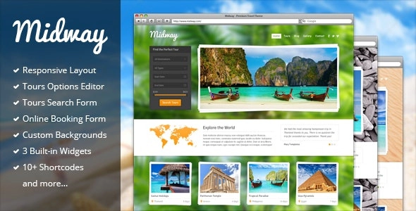 Midway is a perfect theme for any travel business. It is really easy to use and customize