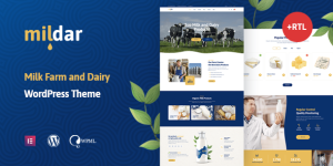 Mildar – Dairy Farm  Milk Production WordPress Theme created especially for Milk Production Company