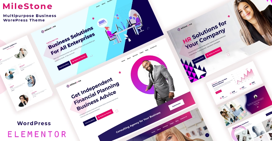 Milestone is a multipurpose business theme which is made by WP and Elementor page builder. It is very effective business theme for cosulting