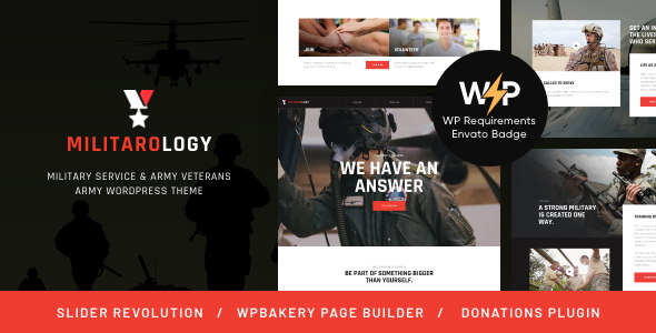 Militarology is a fresh  responsive masculine WordPress theme. It is perfect for showcasing the pride of an army and military service. It’s the best option for a military school