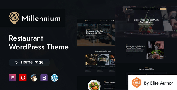 Millennium – Restaurant WordPress Theme is best suited for every master chef