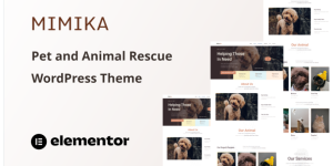 Discover Mimika - the ultimate Pet and Animal Rescue One Page WordPress Theme! With its stunning design