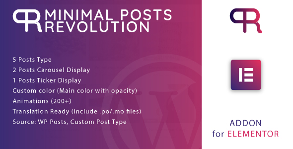 Welcome to Minimal Posts Revolution For Elementor. With this awesome plugin for Elementor you can create a posts layout in few step. You can choose beetween 5 posts display