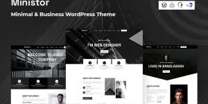 Ministor is a Minimal  Business WordPress Theme