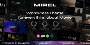 Elevate your filmmaking project with the Mirel Movie Studios and Filmmakers WordPress Theme—a sleek