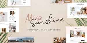 Miss Sunshine is a WordPress theme created for creative bloggers