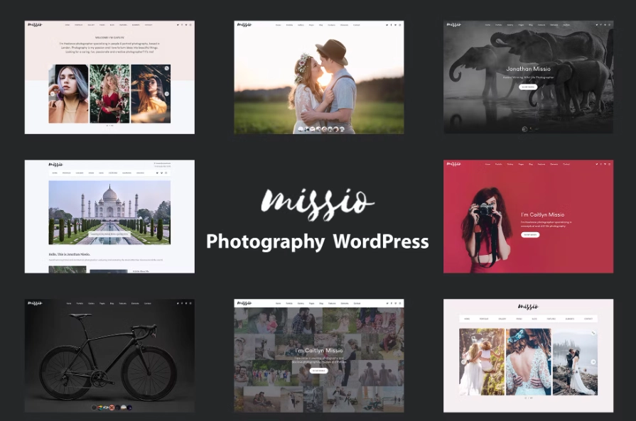 This is Missio – Photography WordPress packed-up with niche functionalities and blocks. Missio is a gorgeous and creative theme for professional studios and photographers. It includes albums