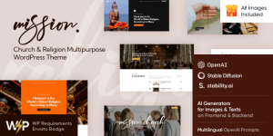 Mission is a Church and Modern Church WordPress Theme