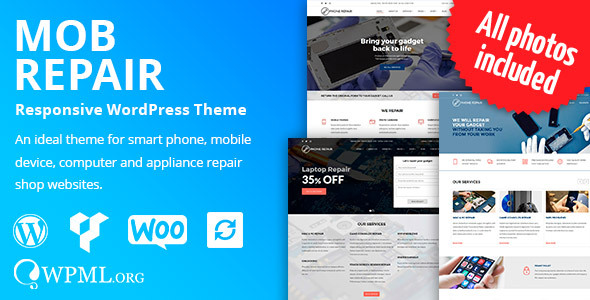 Phone Repair WordPress Theme was created for entrepreneurs working in the field of electronics repair services