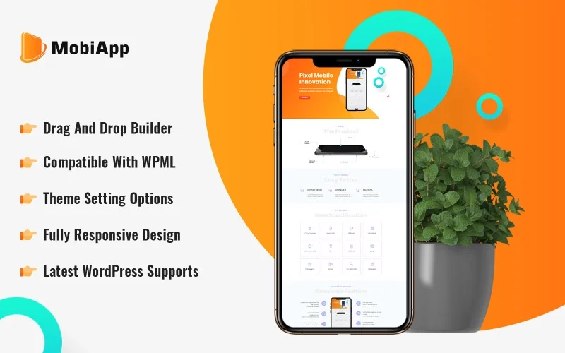 Create an eye-catching online presentation of your mobile app's service by using the Mobile App Showcase WordPress theme. This theme is ideal for mobile app landing pages