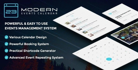 Modern Events Calendar has been created according to trending design methods and the latest technology with attractive design based on a practical concept of design. For full details and features