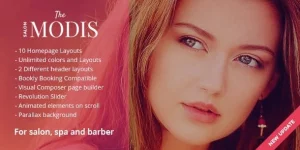 Create a beautiful beauty or healthcare site with Modis Salon! Flexible