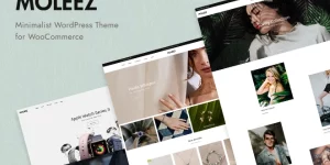 Moleez is a clean  minimal WooCommerce theme for shopping online stores. With design minimal and focus on products