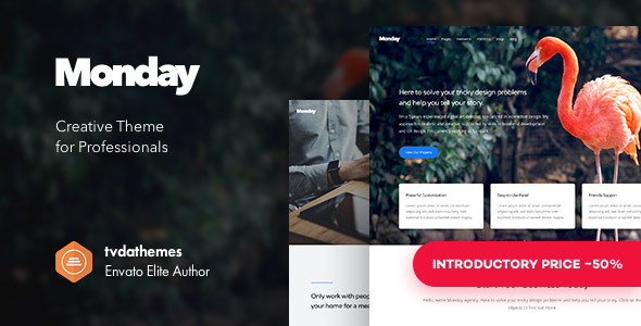 Discover Monday Creative  Multipurpose WordPress Theme – perfect for portfolios