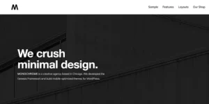 Want a website that’s substantial but simple? Come see the sleek difference that white space and typography make in a minimal design with Monochrome Pro. If having a visually strong digital presence and an easy-to-use site are equally important to you