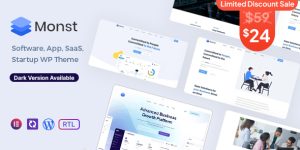 Monst is a great collection of flexible  creative landing page templates to promote your Software